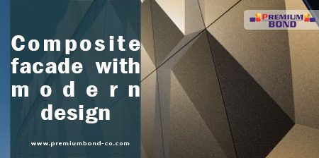 Composite facade with modern design