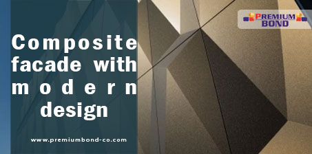 Composite facade with modern design