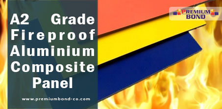 Aluminum composite fire resistant sheet with A2 core