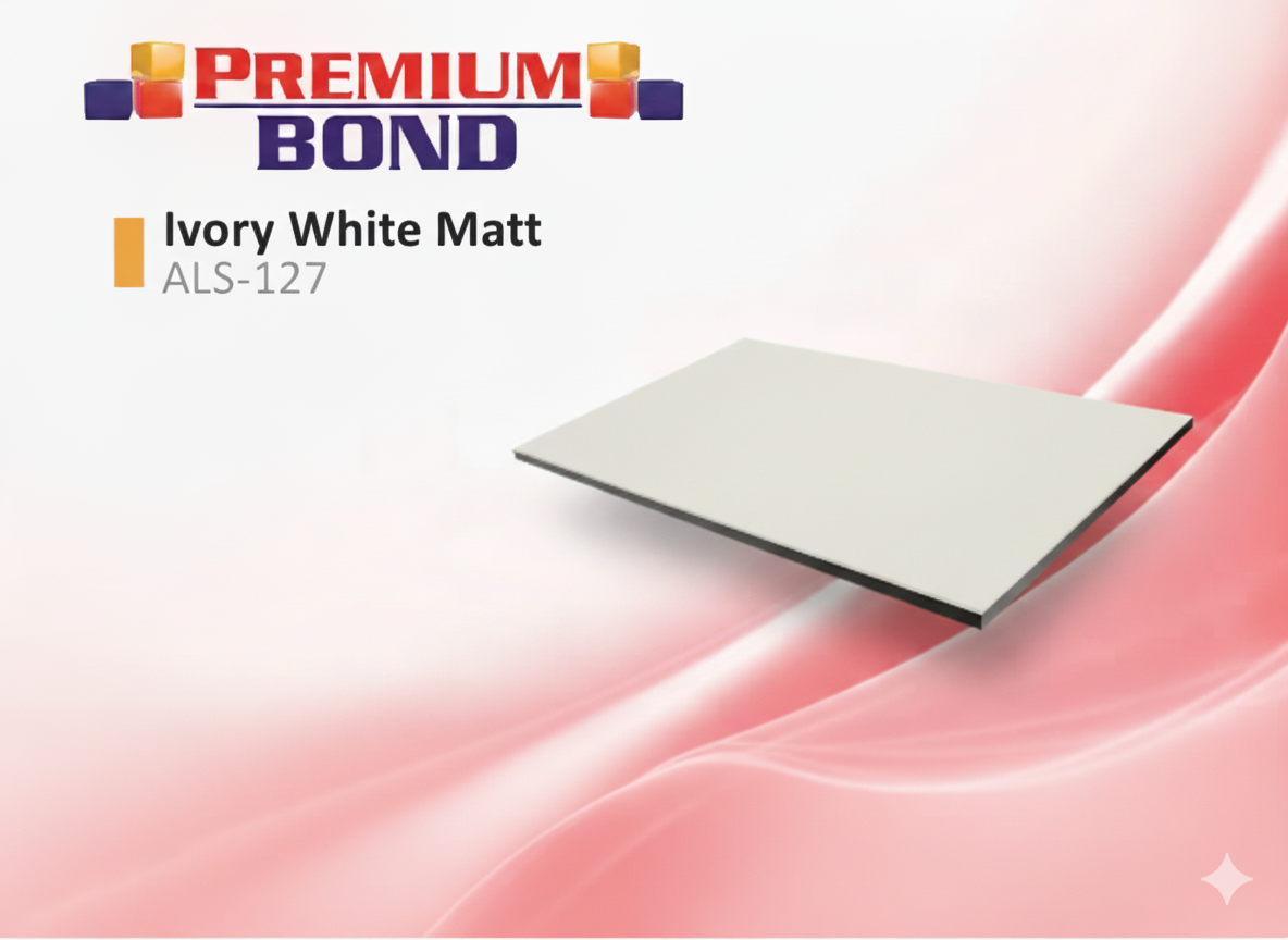 als127-composite-panel ورق کامپوزیت سفید شیری مات کد 127